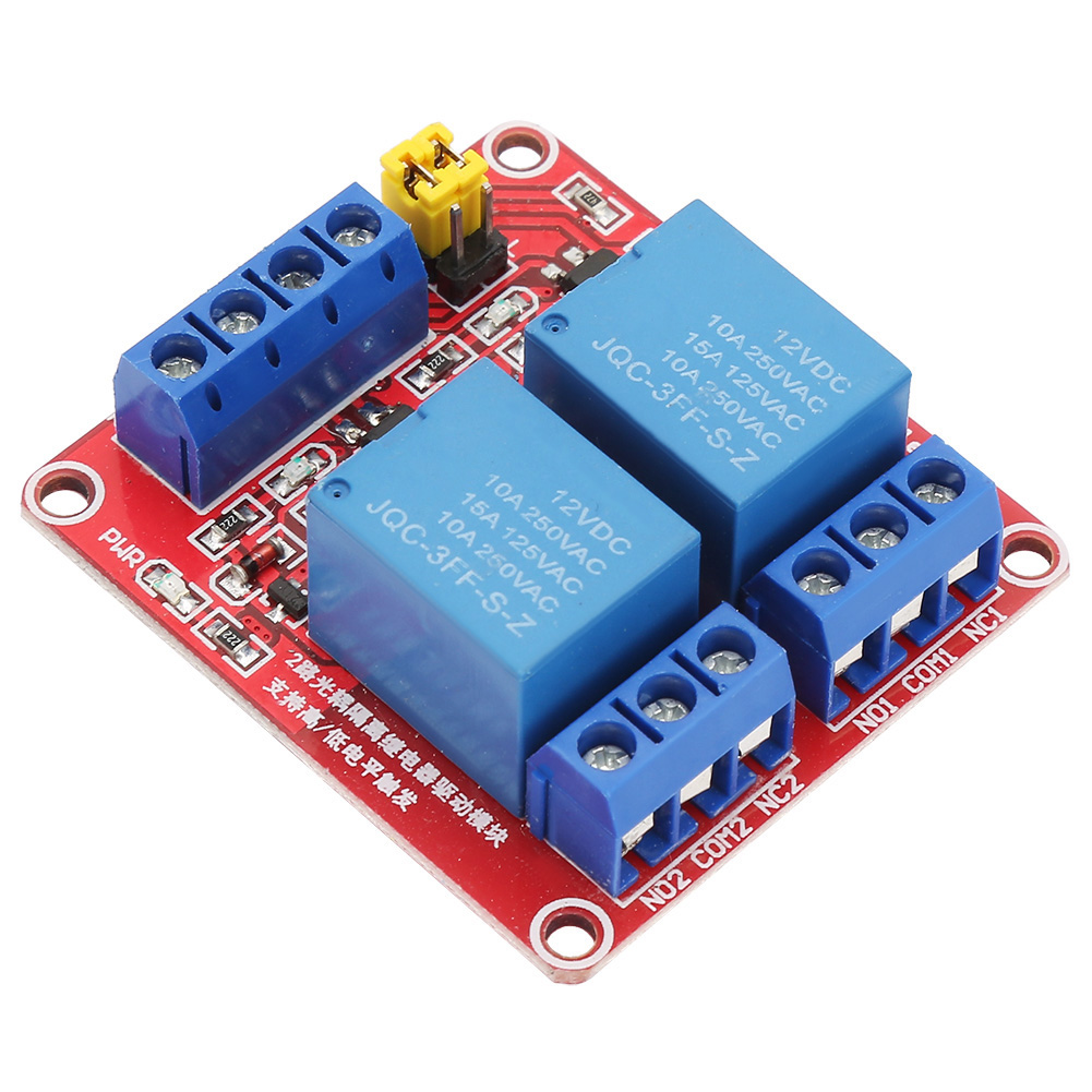2-kanal-relaismodul Mit Optokoppler-isolation, High- Und Low-pegel-triggermodul (12 V)