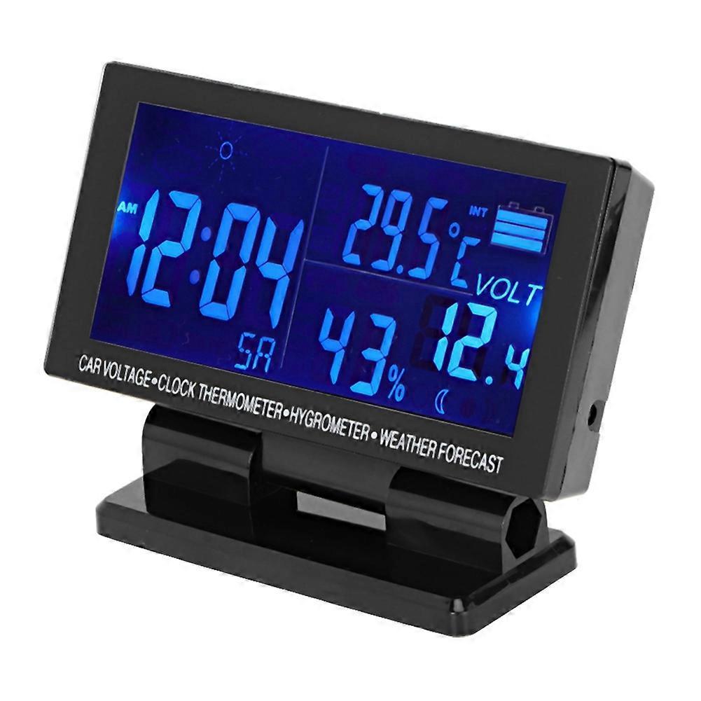 Digitale Autouhr, Autothermometer, Hygrometer, Fahrzeugvoltmeter Mit Wettervorhersage