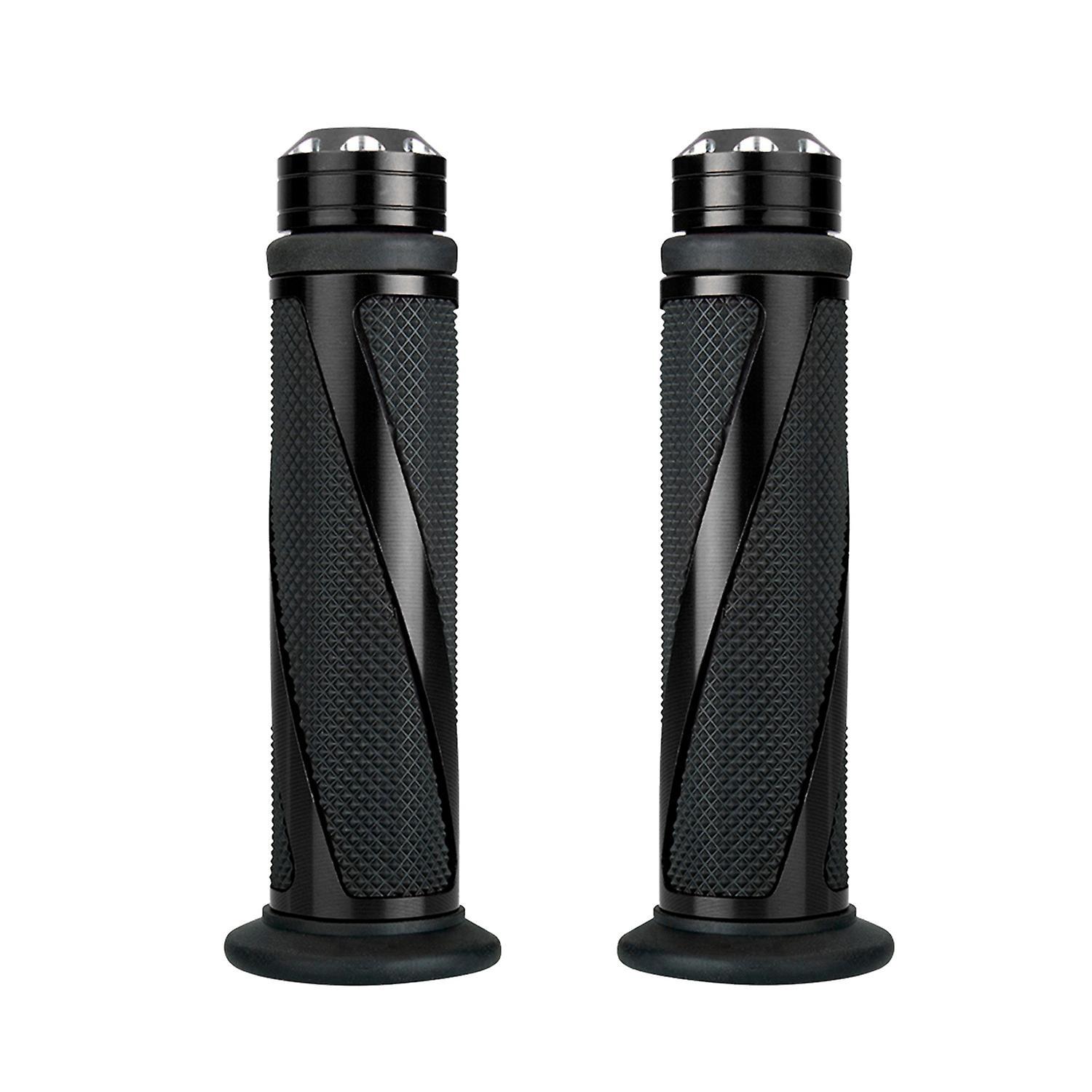 Universelle Motorrad-handgriffe Aus Metall Und Gummi In Köperbindung, Gasgriff Für 7/8" (22 Mm) Lenker