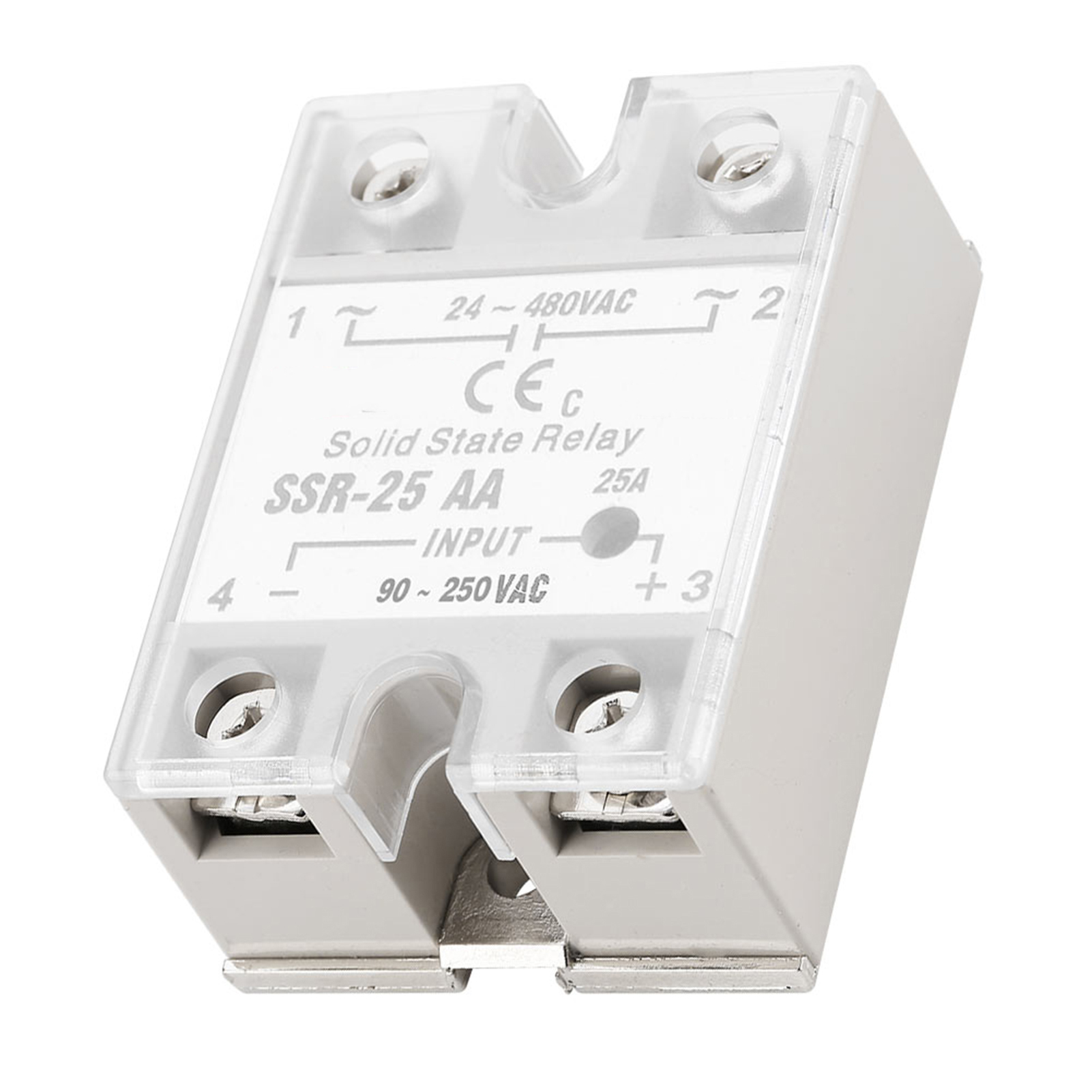 Ssr25 Aa 25a Halbleiterrelaismodul Ssr Ac/ac-eingang 80–250 V Ac, Ausgang 24–480 V Ac