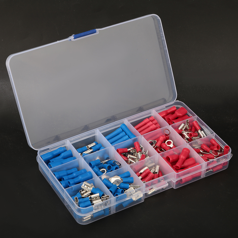 200/300/360 Stück Sortiertes Flachsteckverbinder-set, Isoliertes Elektrisches Verdrahtungs-steckverbinder-set (200