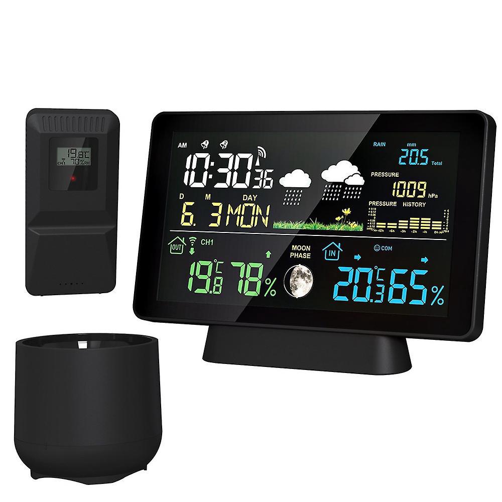 Multifunktionale Professionelle Elektronische Wetterstation Mit Intelligentem Farbbildschirm, Uhr Und Temperaturanzeige