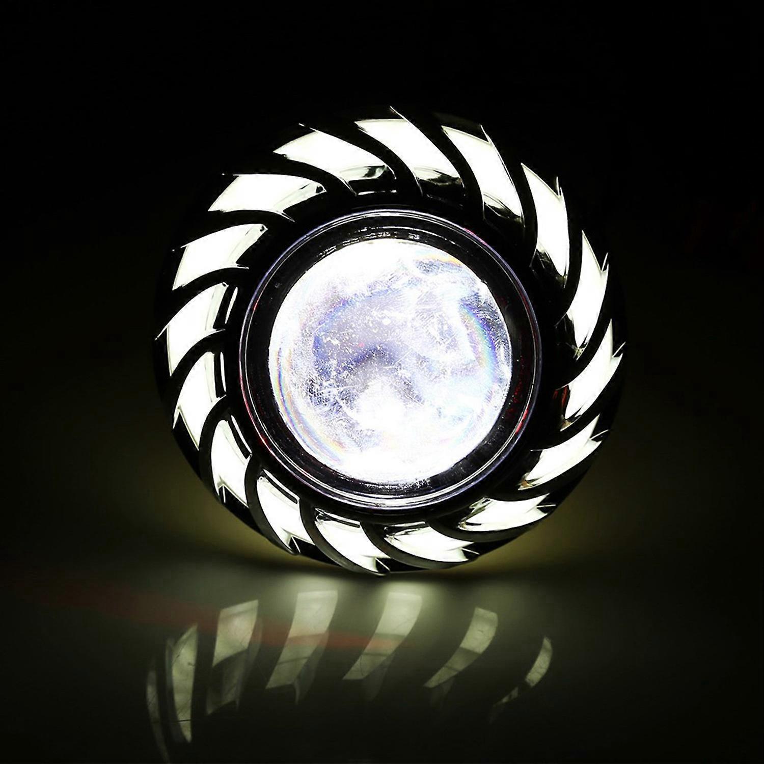 Motorradscheinwerfer Led-projektorlinse Einzelhalo Angel Devil Eye Spotlicht Weiß