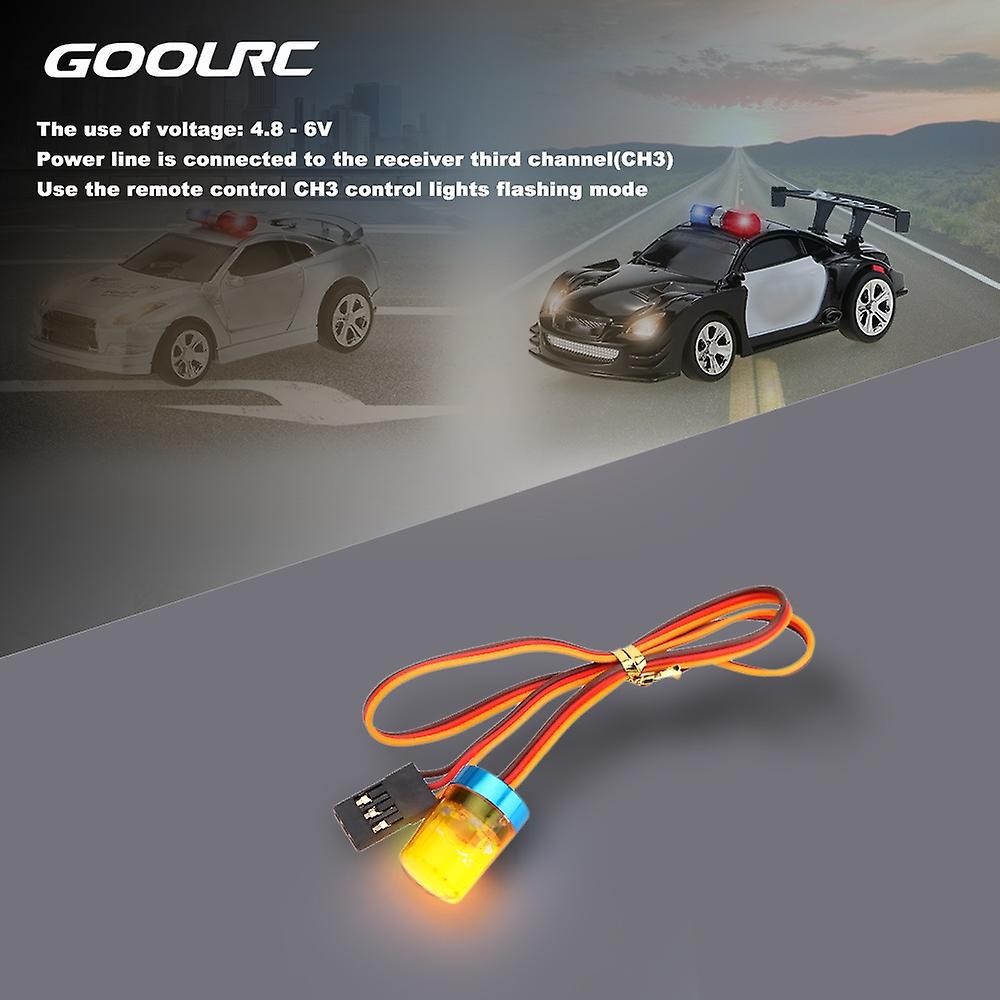 Goolrc Ax-510y Multifunktionale, Runde, Ultrahelle Led-polizeileuchte Für Rc-polizei Und Feuerwehr