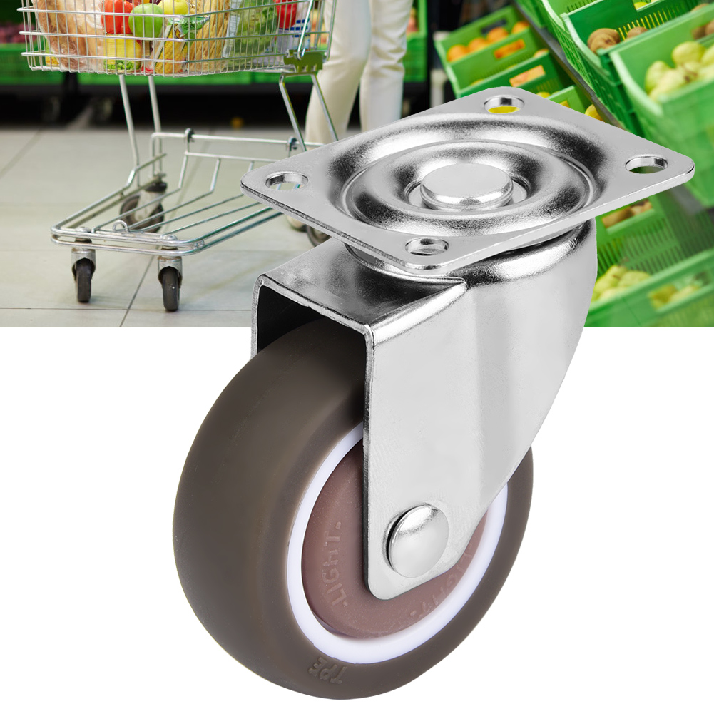 4 Stück Schwerlast-lenkrollen Für Möbel, Geräuscharme Rollen Aus Weichem Gummi (ohne Bremse)