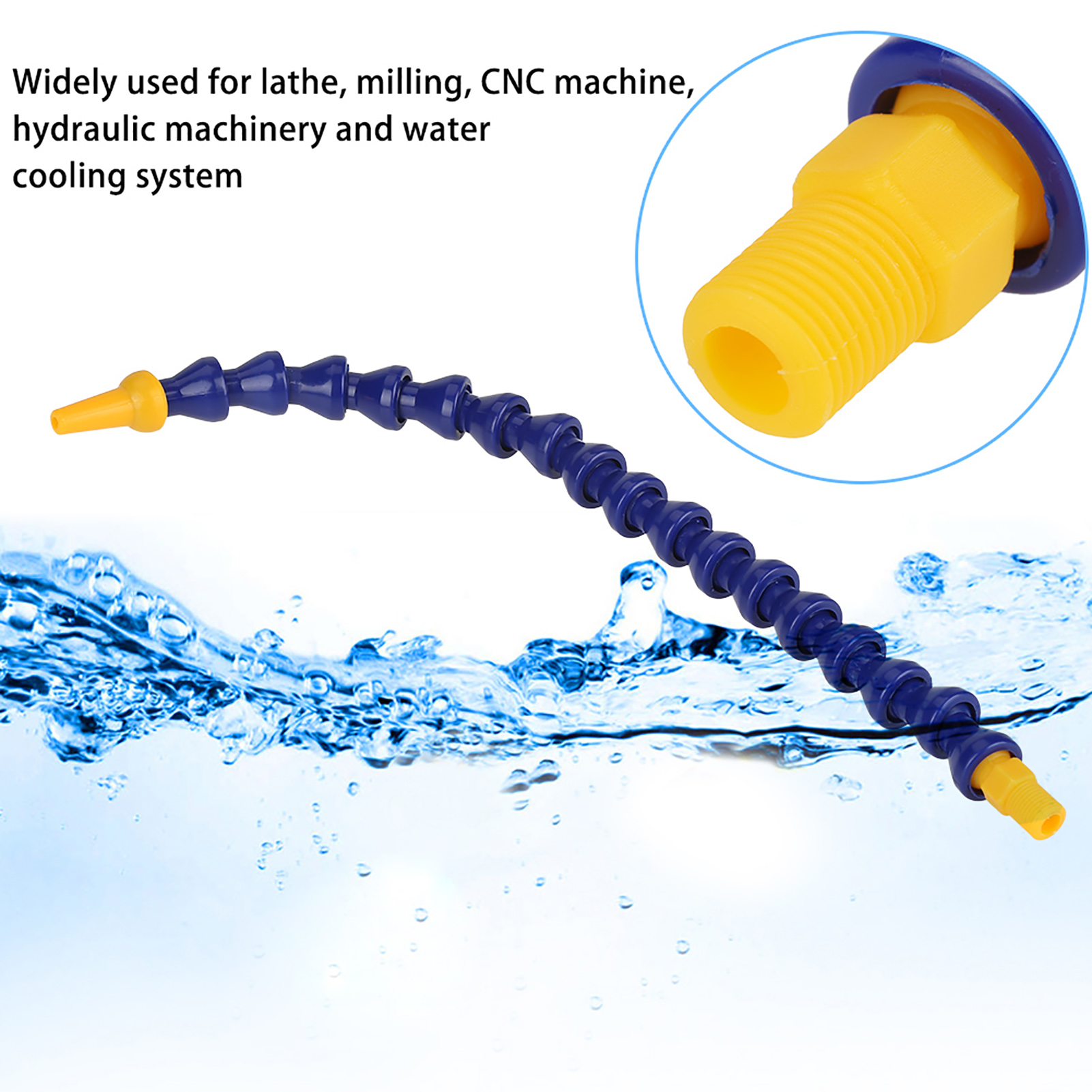 10 Stück Flexible Kunststoff-wasser-/ölkühlmittelschläuche Mit 1/8-bspt-gewinde Für Drehmaschinen Und Cnc-maschinen