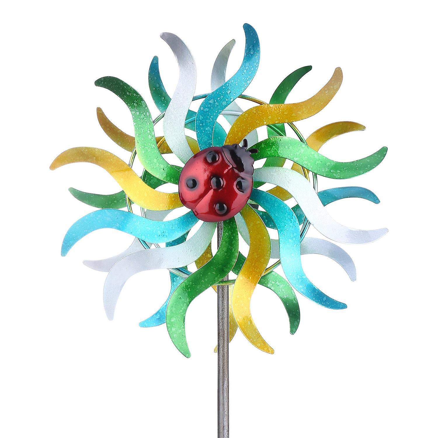 Iron Art Craft Outdoor 3d Sonnenblumen-windspiel Aus Robustem Eisenmaterial Mit Reflektierender Lackierung Und R