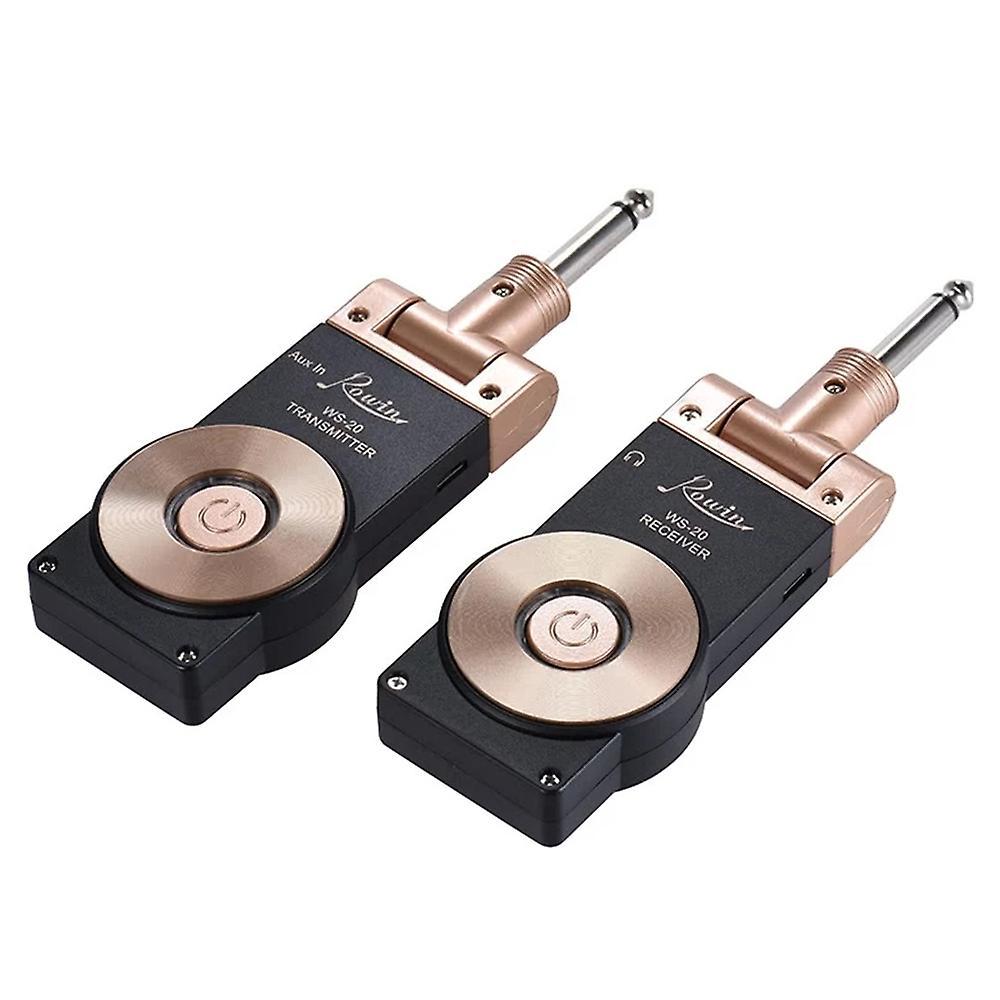 Rowin Ws-20 2,4g Kabelloses, Wiederaufladbares Sender-empfänger-set Für E-gitarren, 30 Meter Reichweite
