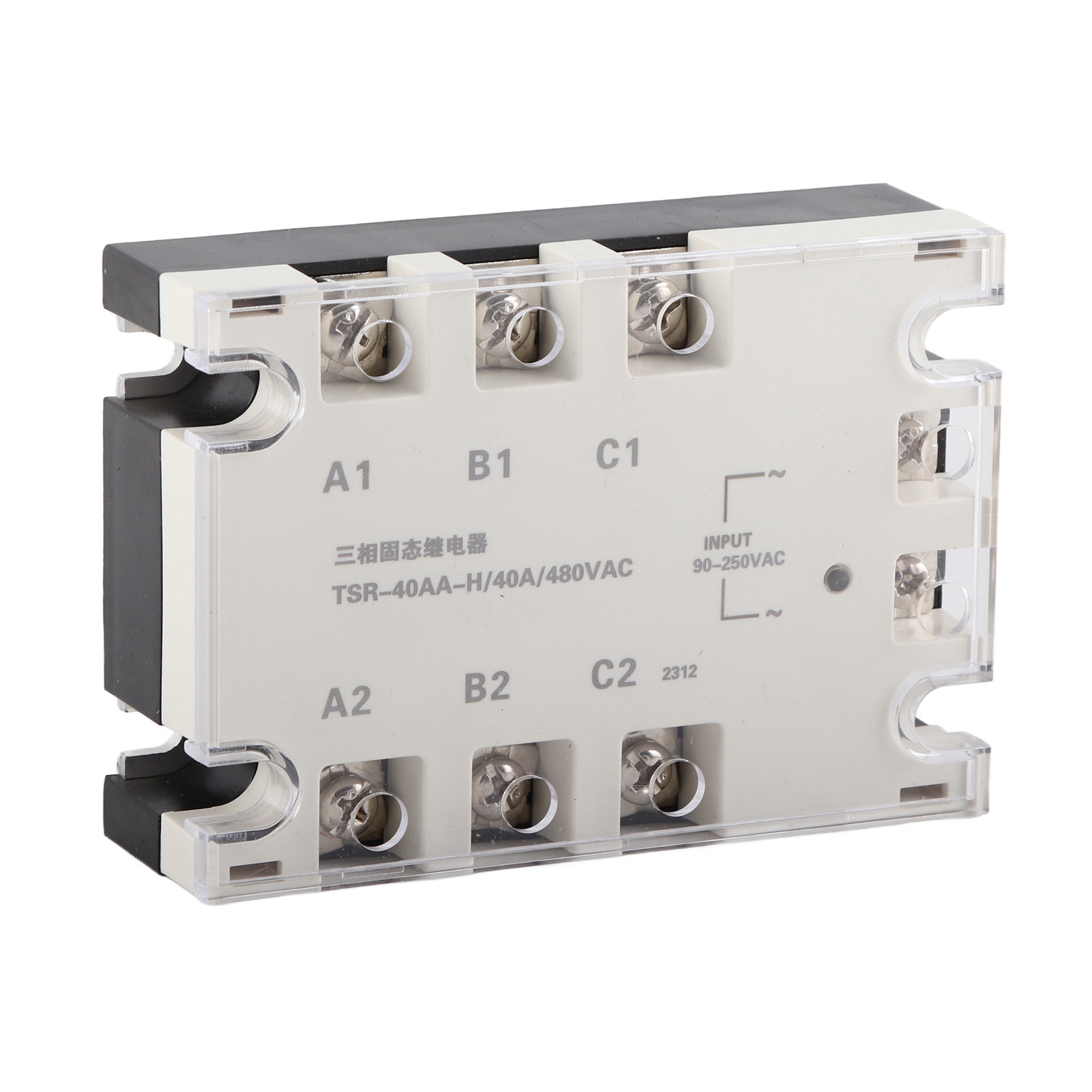 3-phasiges 40-a-wechselstrom-halbleiterrelais (ssr), Eingang 90–250 V Ac, Last 24–480 V Ac, Tsr-40aa H