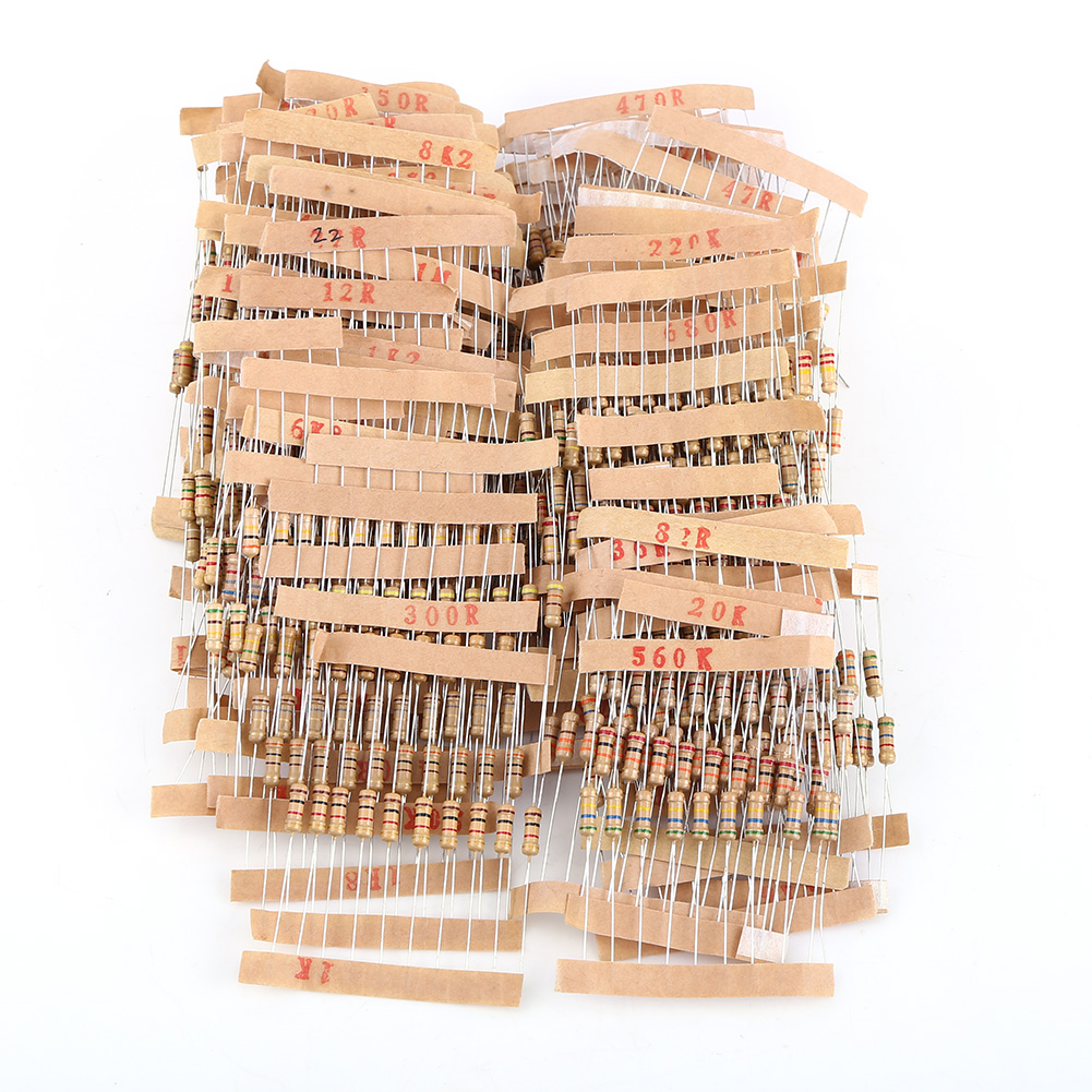 Sortiment Mit 1000 Kohleschichtwiderständen, 1/2 W, 1-10 Mω, Elektronische Bauteile