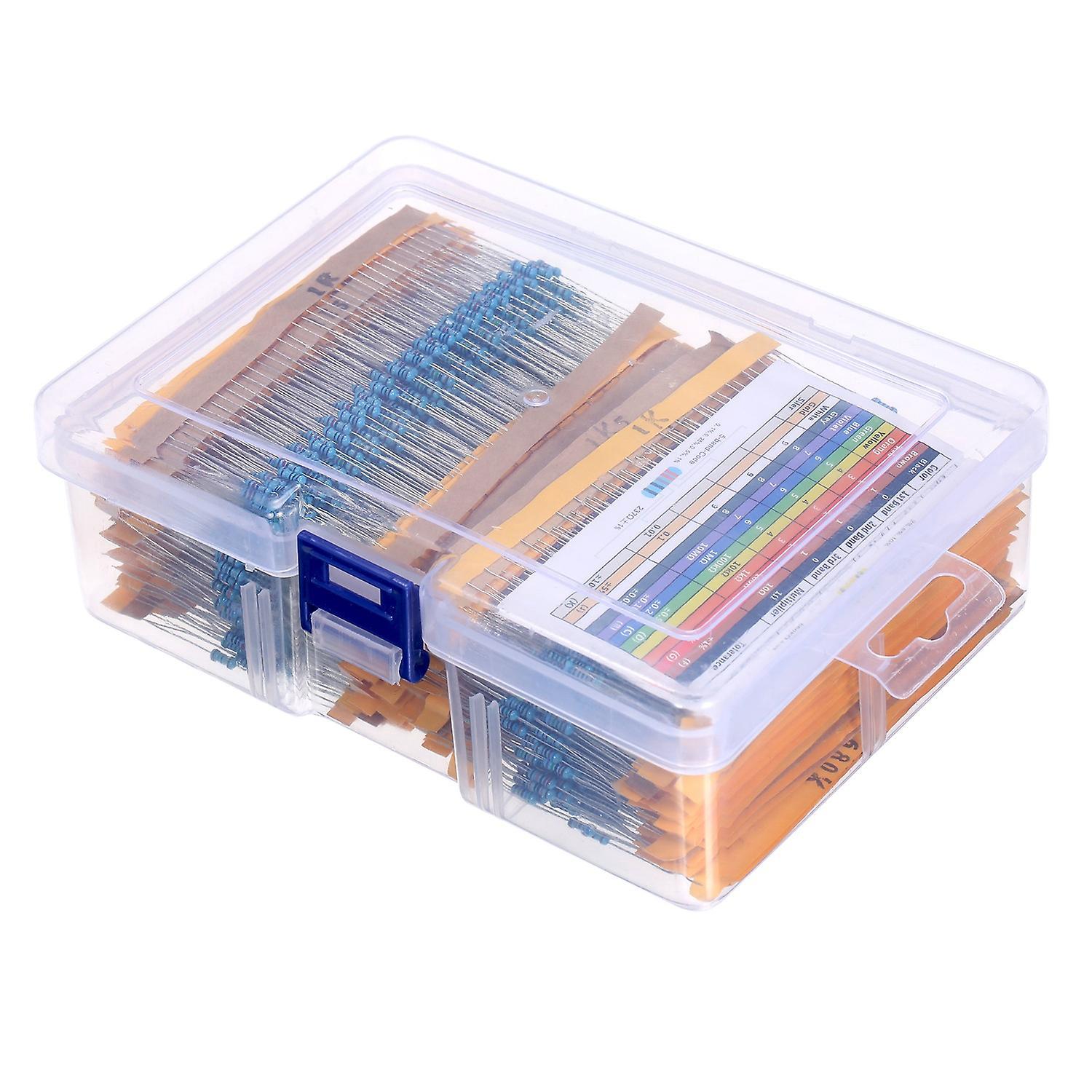 2600 Stück, 130 Werte, 1/4 W, 0,25 W, 1 %, Metallfilmwiderstände, Sortiment, Packung, Set, Los, Widerstandssortiment