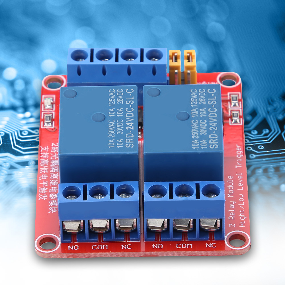 2-kanal-relaismodul Mit Optokoppler-isolation, High- Und Low-pegel-triggerung (24 V)