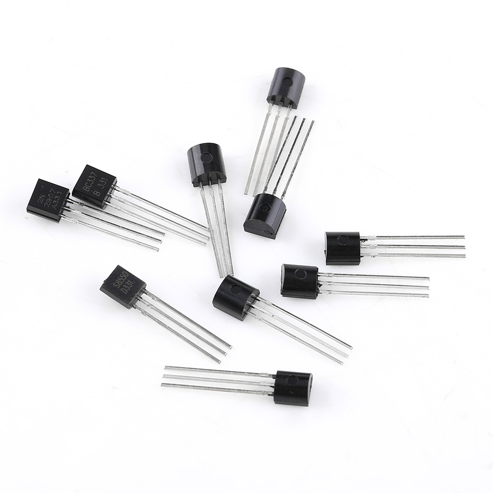 200 Stück Siliziumtransistoren, 10 Werte, Sortiment Bc337, Bc327, 2n2222, 2n2907, 2n3904, 2n3906