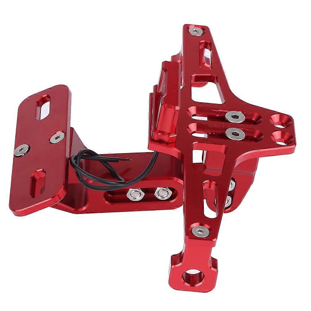 Verstellbarer Kennzeichenhalter Aus Aluminium Für Motorräder Mit Hellroter