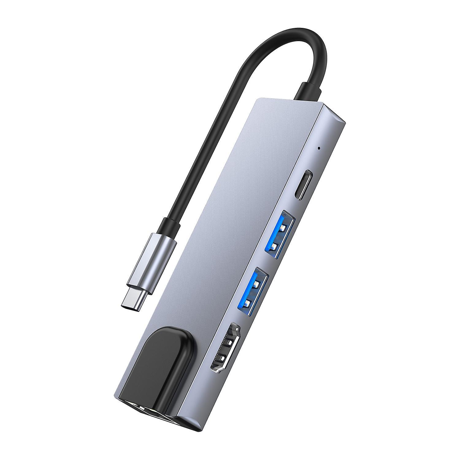 2007 5-in-1 Usb-c-hub, Multifunktionale Typ-c-dockingstation Mit 4k@30hz Hm+usb 3.0/2.0+rj45+87w Po