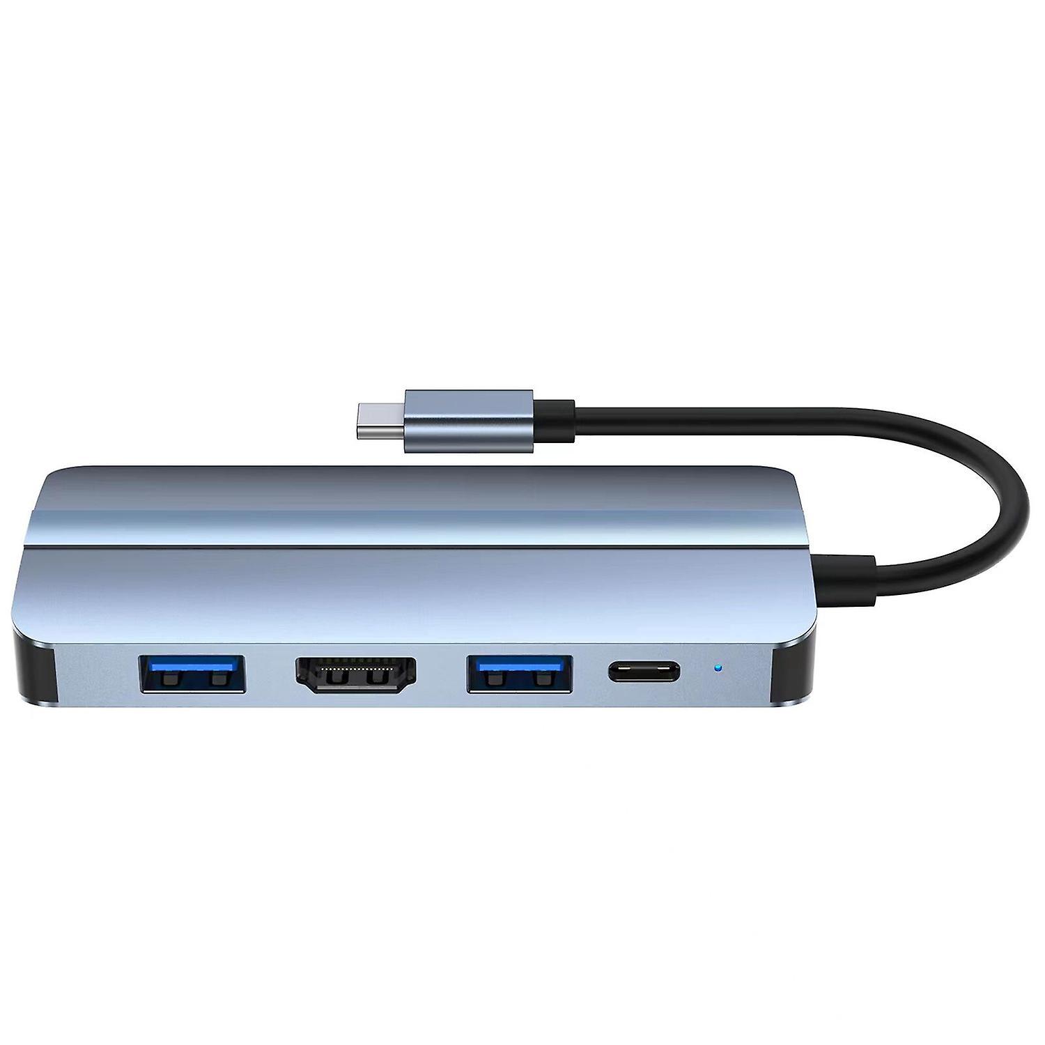 2205 Usb-c Hub-adapter 8-in-1 Typ-c-dockingstation Mit 4k Hm+usb 3.0+usb 2.02+87w Pd+rj45+sd/tf