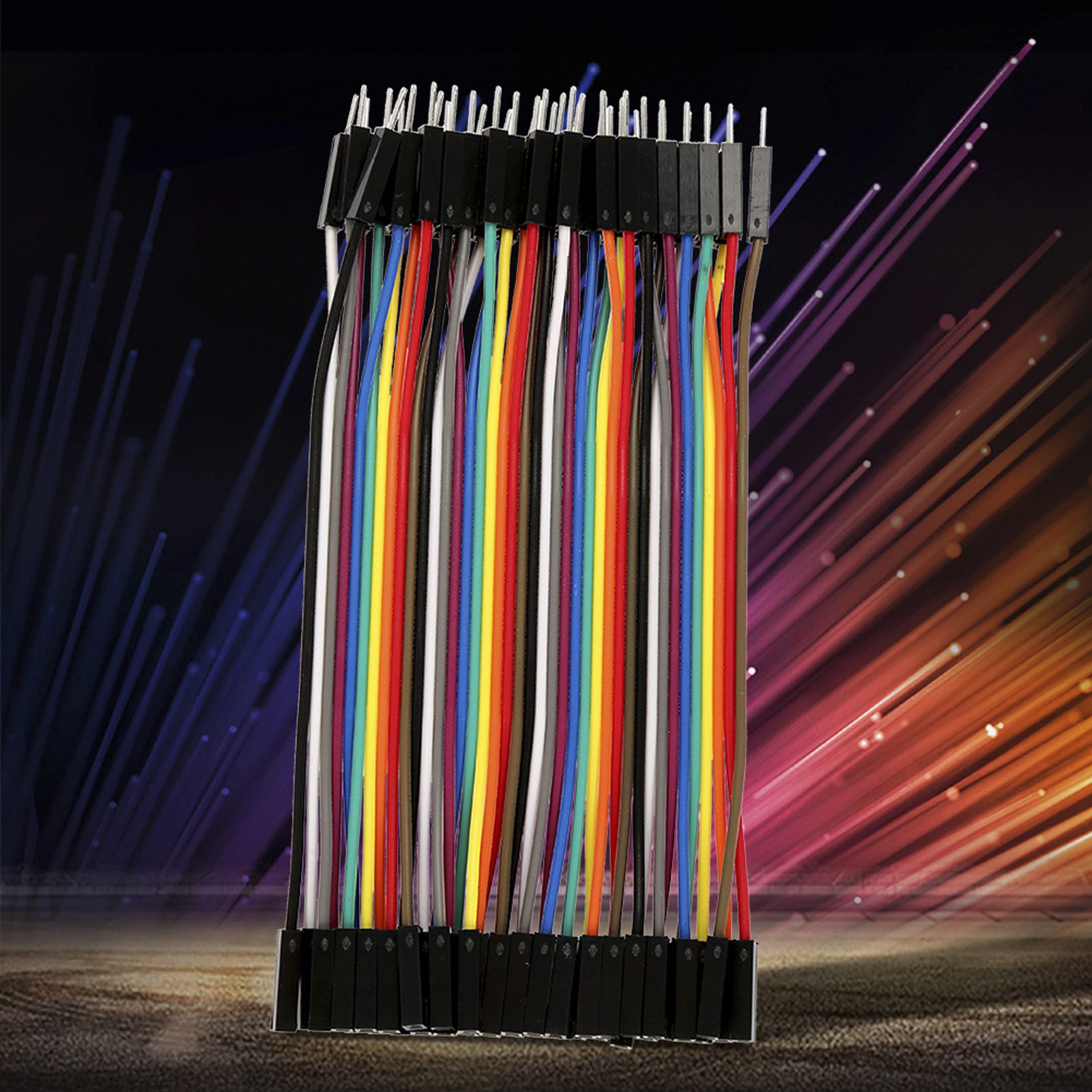 5-teiliges Set Bunter Jumperkabel (11,5 Cm), 40-polig, Stecker Auf Buchse, Flachbandkabel Für Steckplatinen