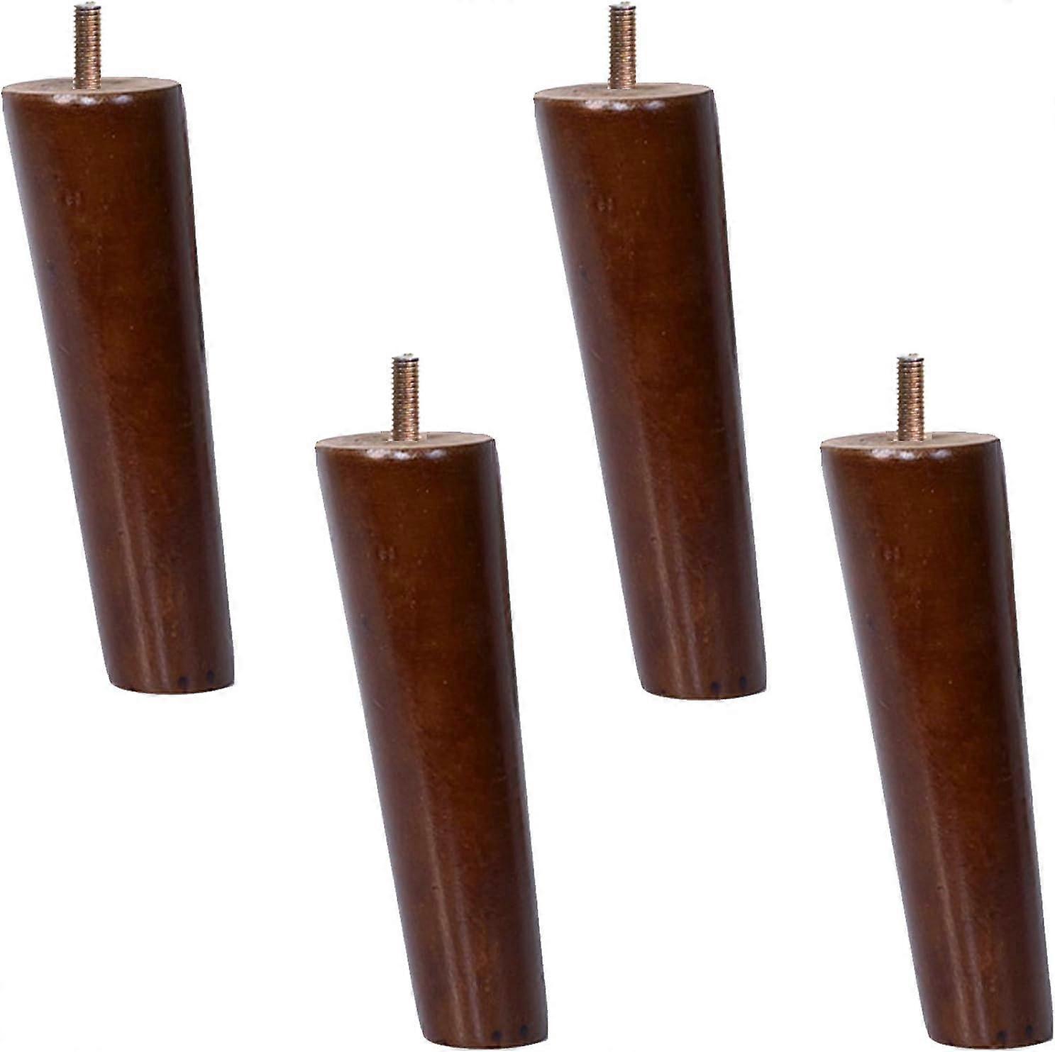 4er-pack Massivholz-möbelbeine, Spindelgewinde M10, Walnuss, Konisch, Ersatzbeine Für Sofa, Tisch Und Stuhl – 60 Cm (23,6 Zoll), Schräg