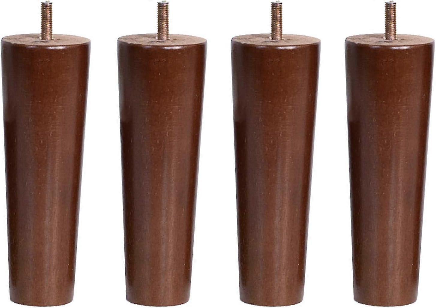 4er-pack Massivholz-möbelbeine, Spindelgewinde M10, Walnuss, Konisch, Ersatz-sofa-, Tisch- Und Stuhlbeine – 40 Cm (15,7 Zoll), Gerade