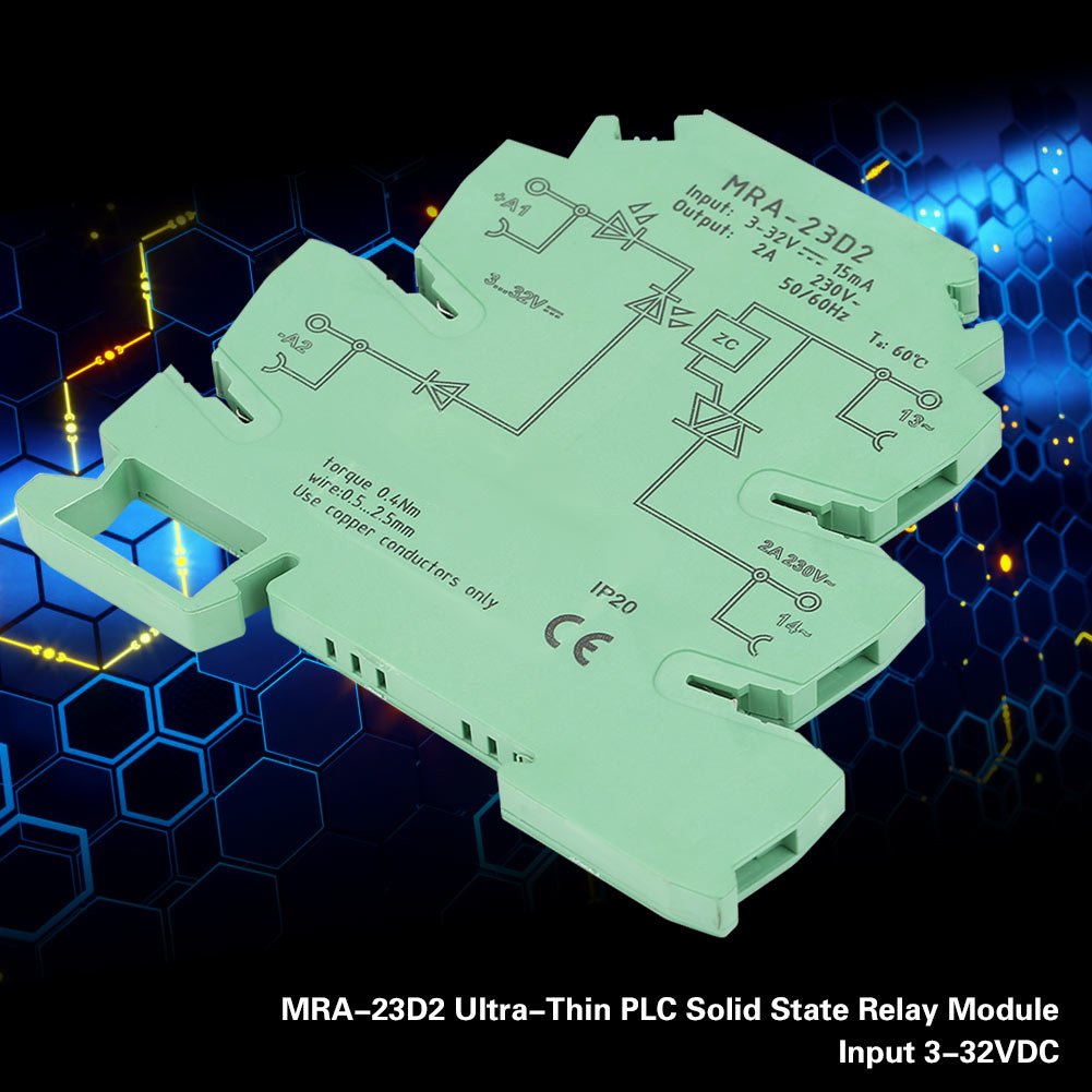 Mra 23d2 Ultradünnes 6,2-mm-halbleiterrelaismodul, Eingang 3–32 V Dc