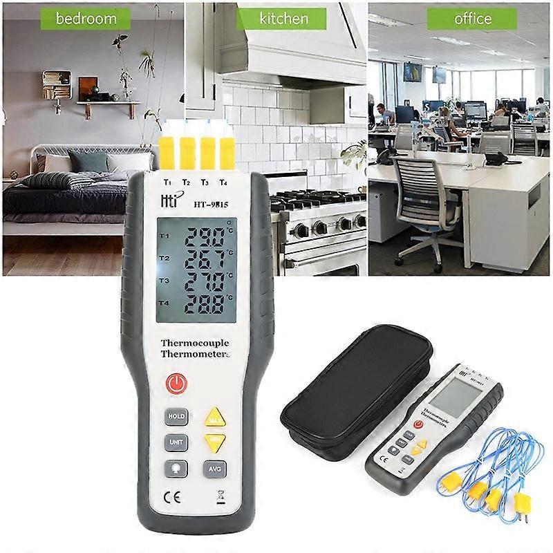 Ht-9815 4-kanal Digitales Thermoelement-sensorthermometer Vom Typ K Mit 4 Kanälen