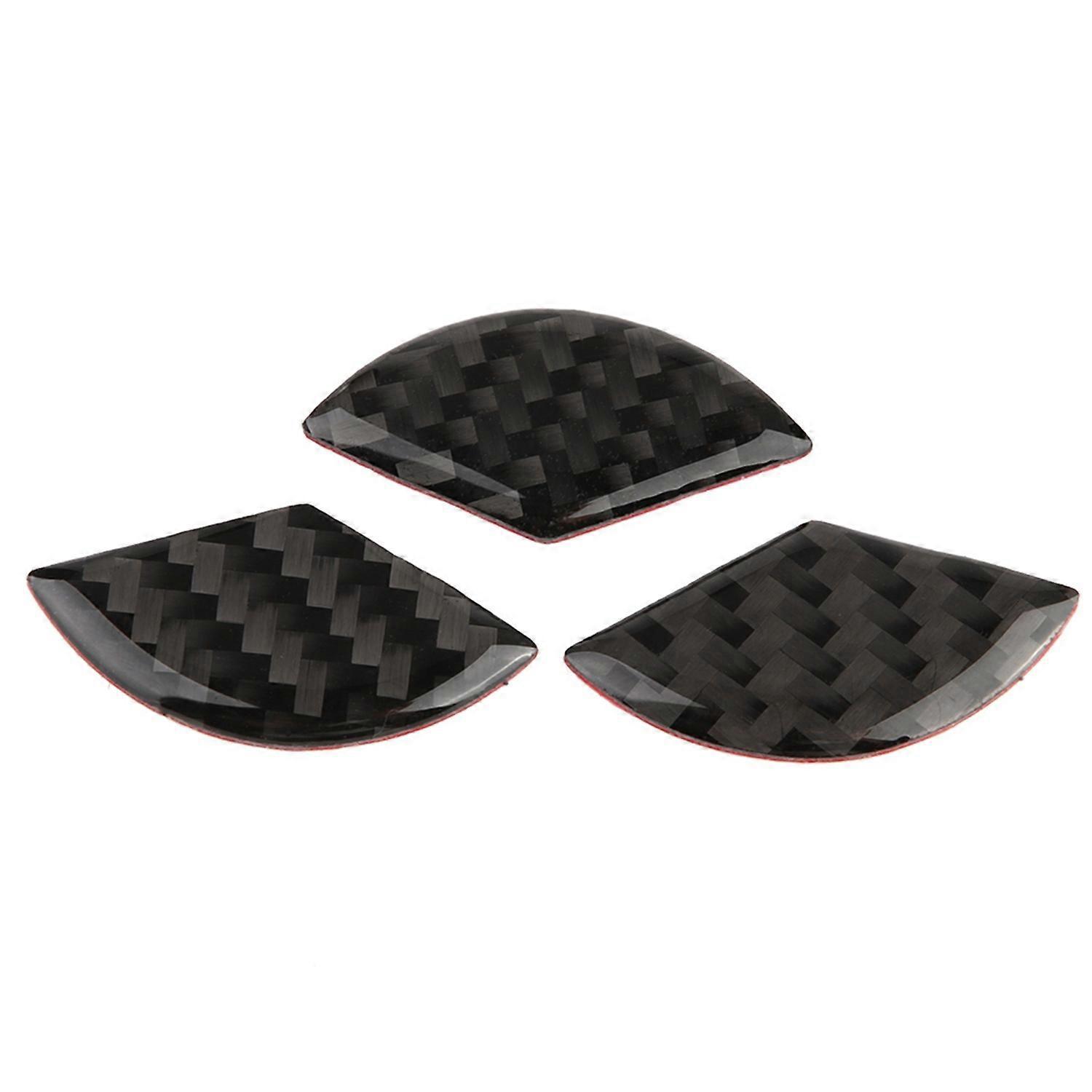 3-teiliges Lenkrad-dekor-logo-aufkleber-set Aus Kohlefaser Für Mercedes C-klasse W204 2005-2012
