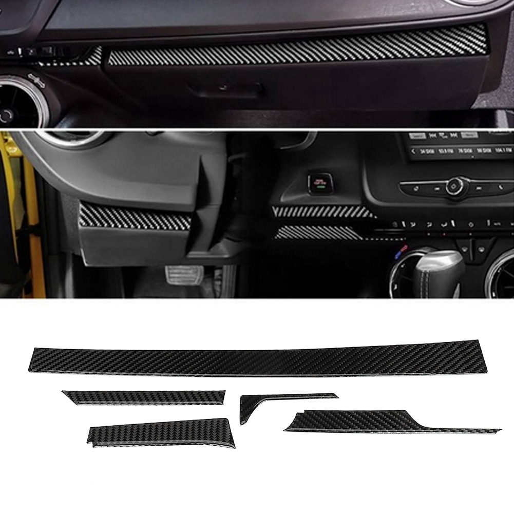 5-teilige Mittelkonsolen-zierblende Aus Kohlefaser Für Linkslenker Des Chevrolet Camaro (2017–2019)