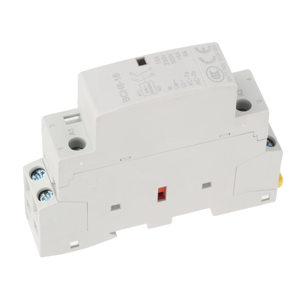2p 16a 24v 1no 1nc 50/60hz Din-schienen-haushalts-wechselstromschütz