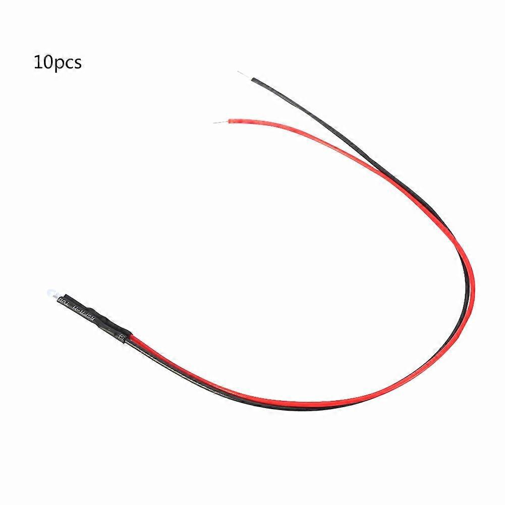 10 Stück 12v 3mm Led Leuchtdiode Kabel Mehrfarbiges Led-lichtkabel 20cm 0,06w (pink)