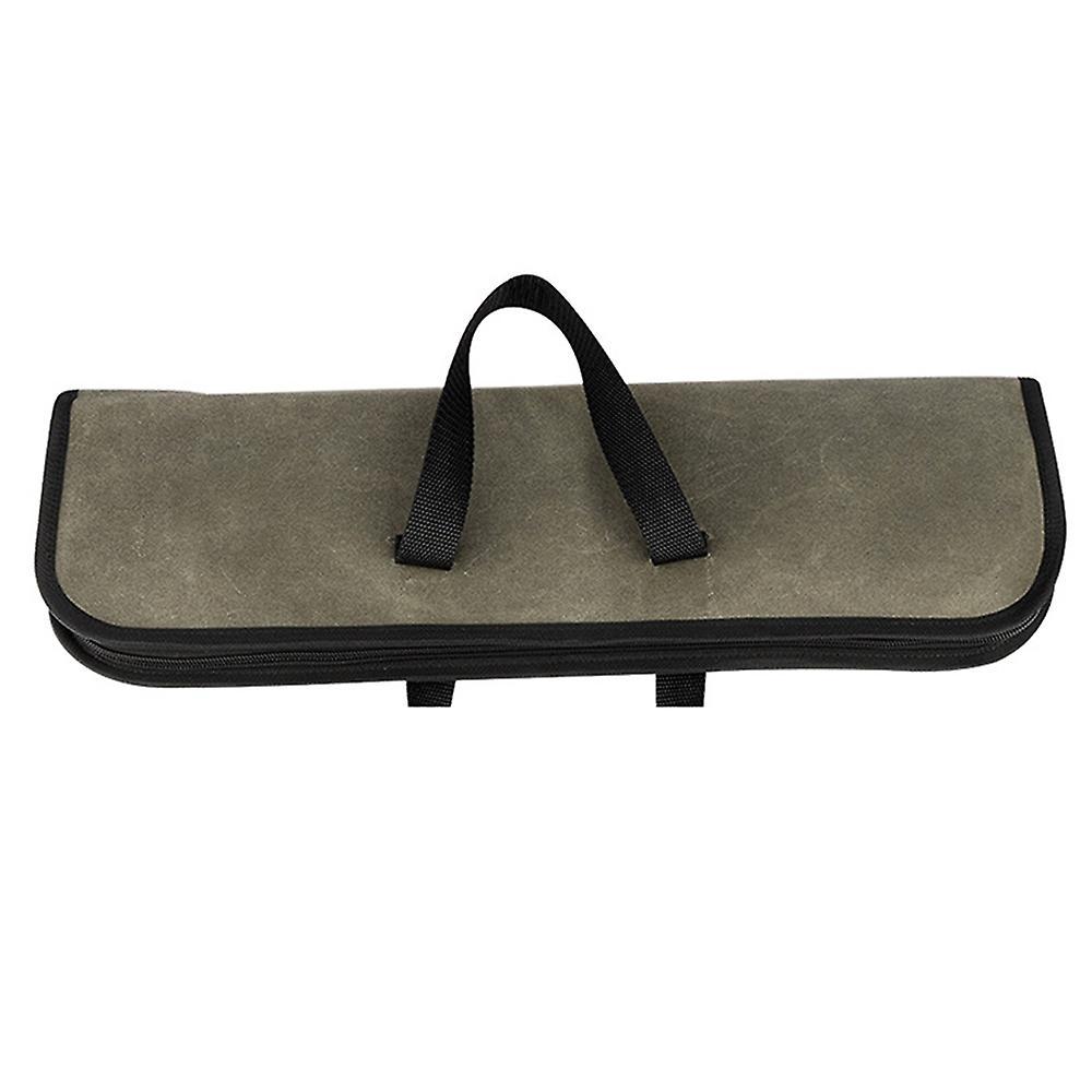 Messertasche (4 Fächer), Kochmesserrolle Aus Canvas Mit Robusten Griffen, Tragbare Wasserdichte Messertasche