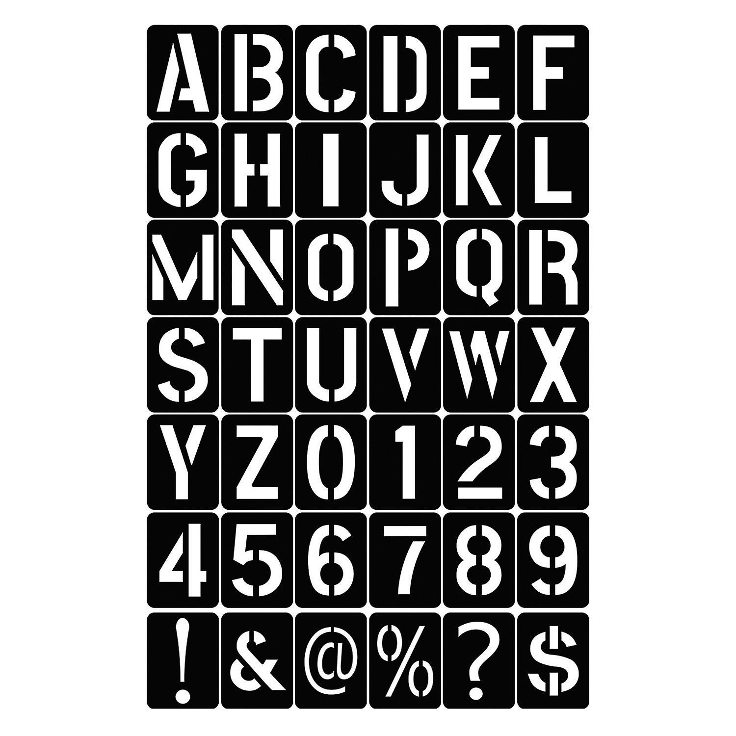 42-teiliges Set Wiederverwendbarer, Abwaschbarer Buchstaben- Und Zahlenschablonen Aus Umweltfreundlichem Material.
