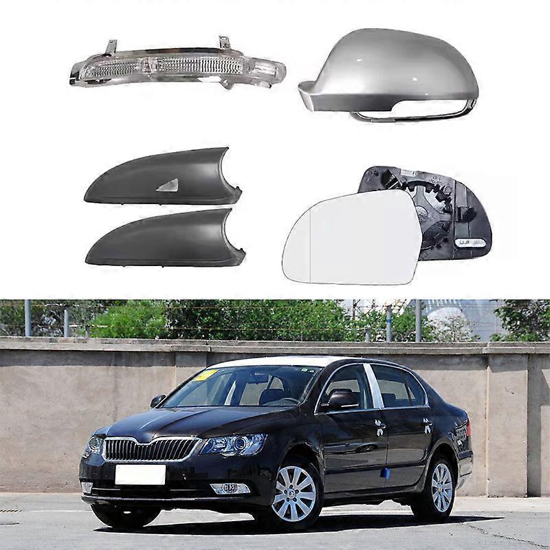 Passend Für Skoda Express 13-15 Rückspiegelgehäuse Rückspiegelabdeckung Reflektorlinse Blinker Links