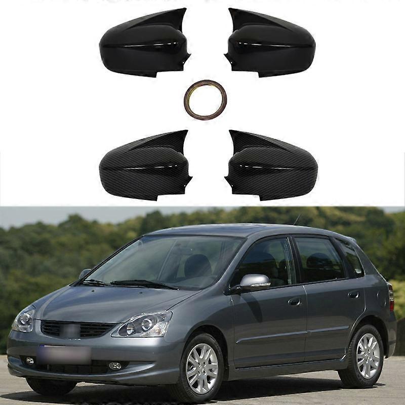 Rückspiegelgehäuse Und -rahmen Für Honda Civic (baujahre 2014–2015) – Hochglanzschwarz, 2 Paar