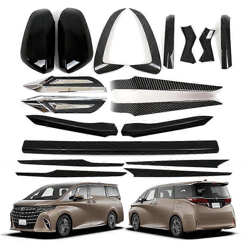 Passend Für Toyota Elfa, Alphard, Vellfire 40 (baujahr 23): Rückspiegelabdeckung, Zierleiste, Fenster-/kotflügelabdeckung Aus Kohlefaser