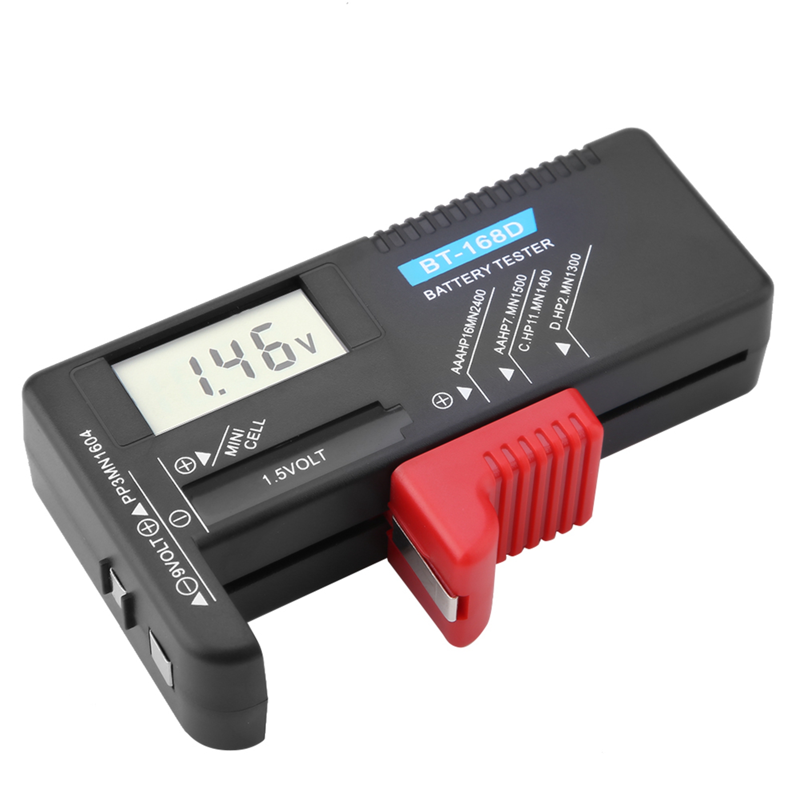 Universeller Digitaler Lcd-spannungsprüfer Für Aa/aaa/c/d/9v/1,5v-knopfzellenbatterien Bt-168d