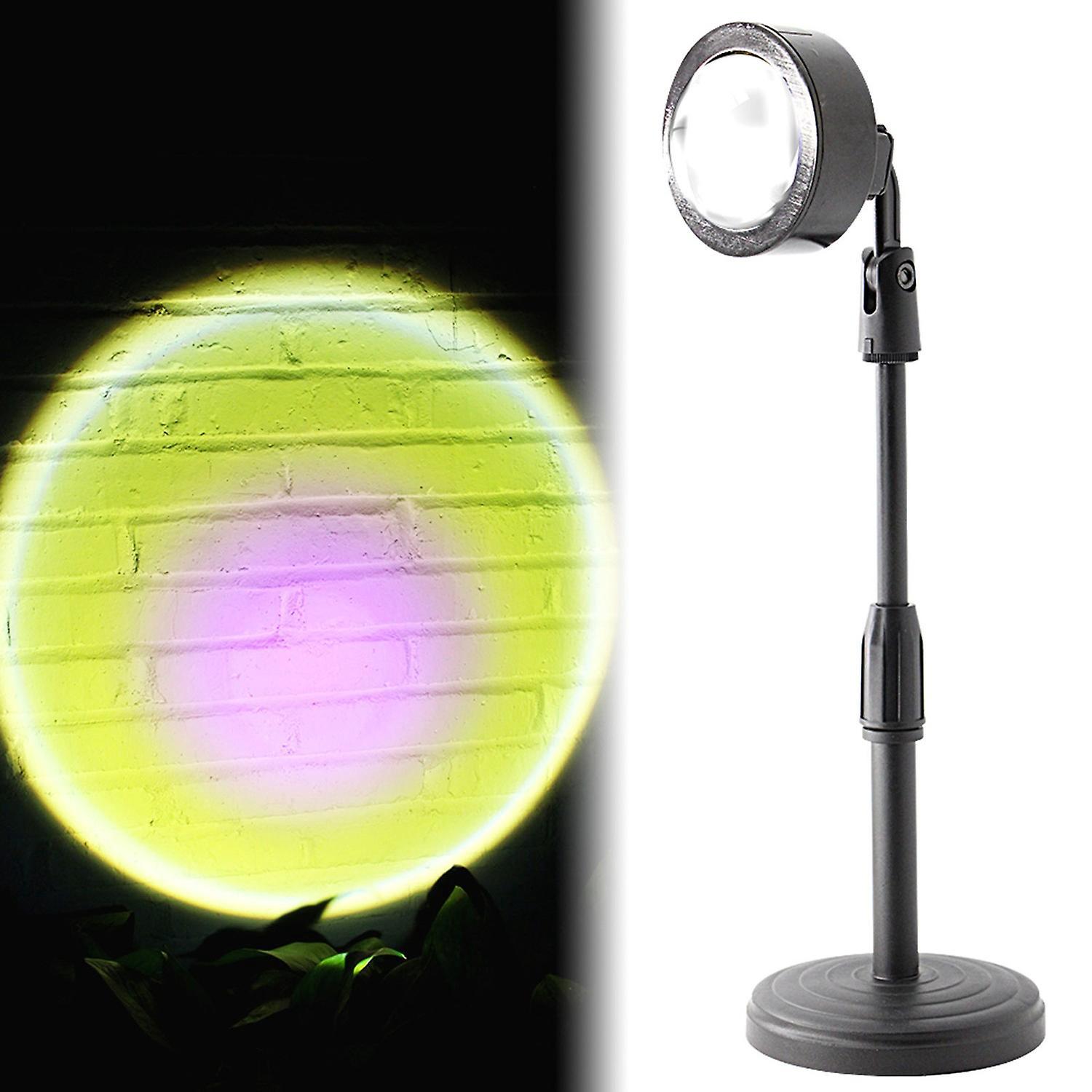 Sonnenuntergangs-projektorlampe, Moderne Projektionslampe Mit Regenbogen-atmosphäre Und Standfuß Für Partys Und Kinos