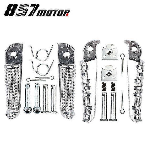 Motorrad-fußrasten Vorne/hinten Mit Federn Für Yamaha Fz09, Mt09, Mt07, Mt03, Mt10, R3 – Vorne Und Hinten