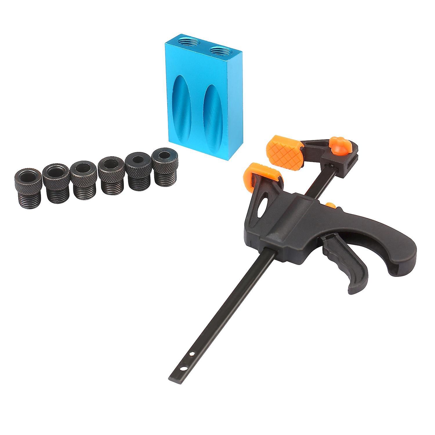 14-teiliges Taschenlochbohrlehren-set (8 Mm, 10 Mm, 15°-winkel), Holzbearbeitungswerkzeug, Schräglochbohrlehre