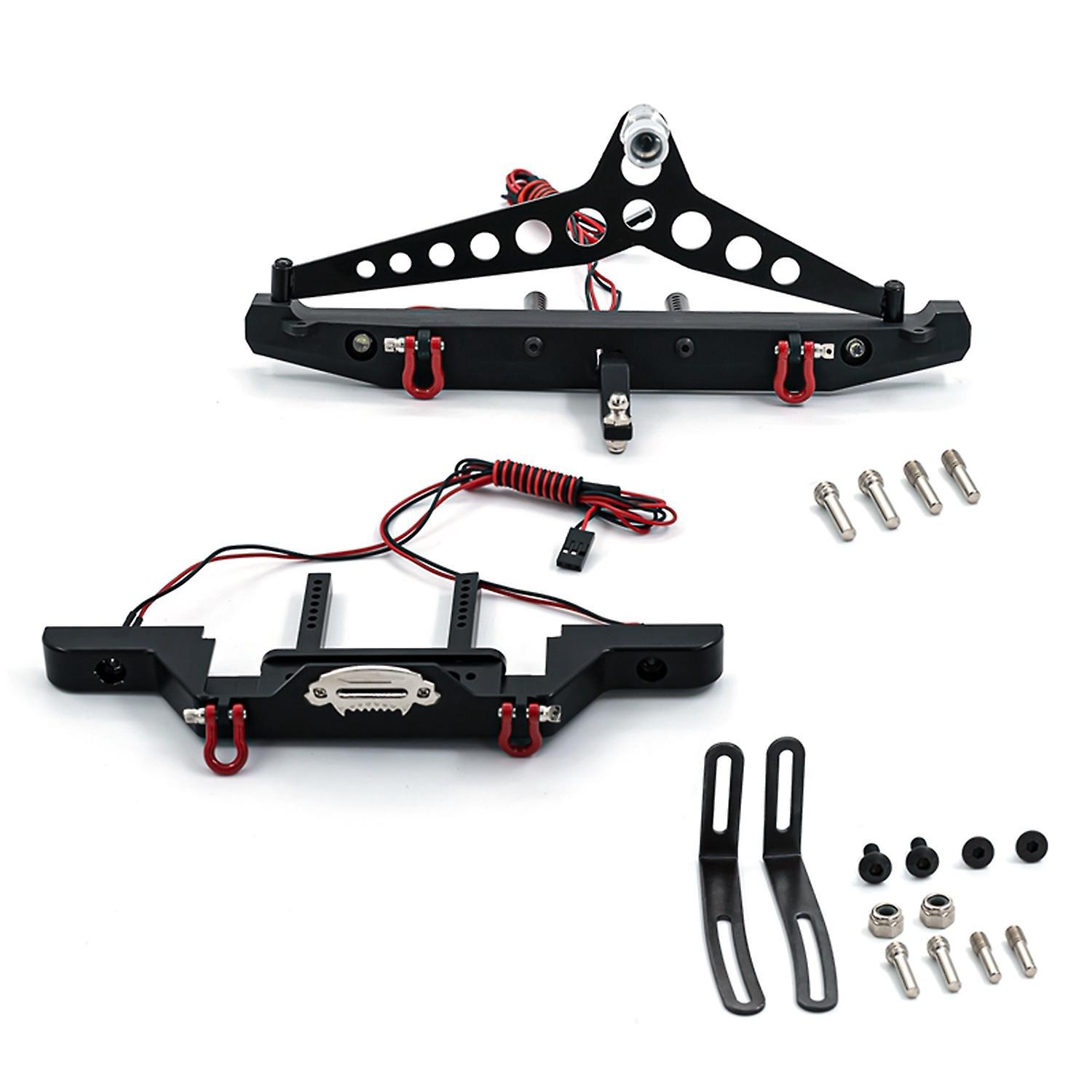 Frontstoßstange Heckstoßstangensets Rc Crawler Stoßstange Mit Led-leuchten Stoßstange Aus Aluminiumlegierung Kompatibel Mit