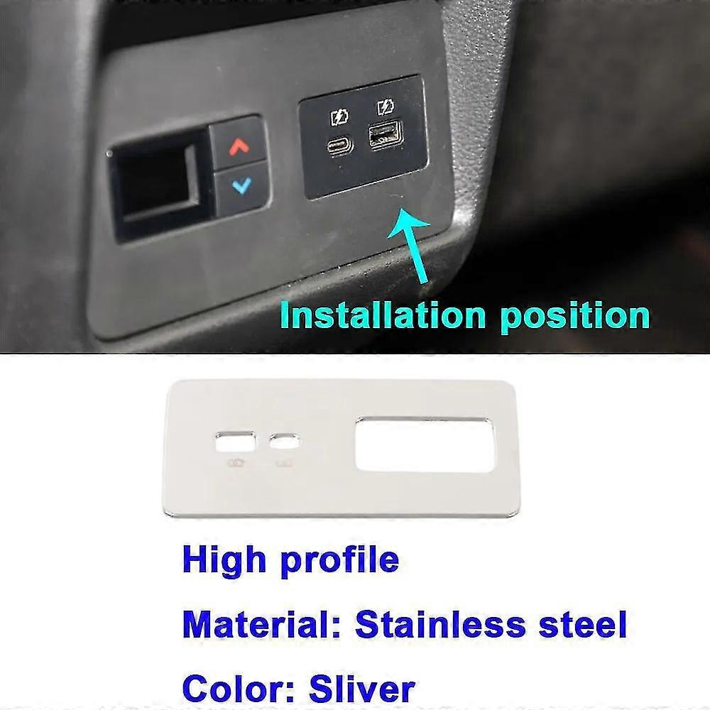 Abdeckung Für Die Usb-buchse Hinten Im Auto, Zierrahmen, Dekoraufkleber, Innenausstattung Für Nissan Qashqai J12 2022 2023 2024 – Hochauflösend