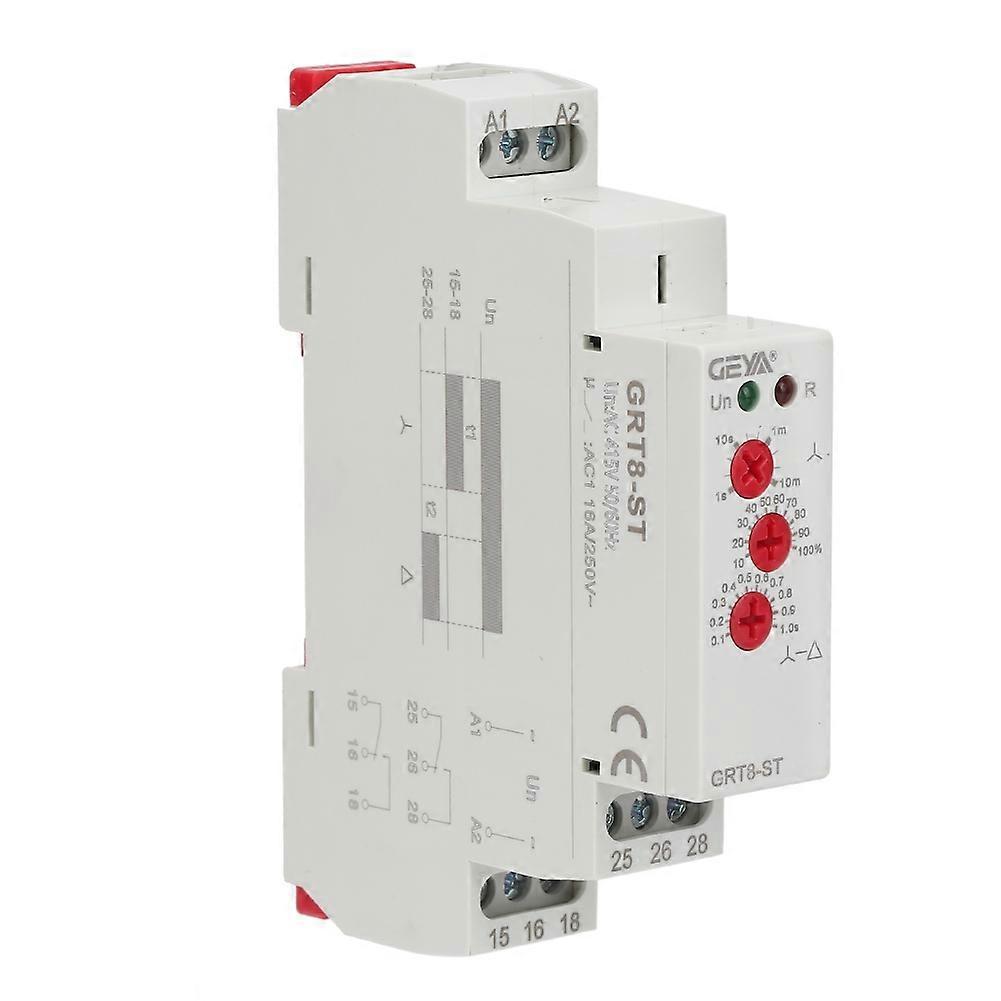 Grt8‑st Verzögerungs-motorstarter Stern-dreieck-timer Sanftanlauf-dreieck-relais-motorstarter (ac380v,ac400v,ac415v)