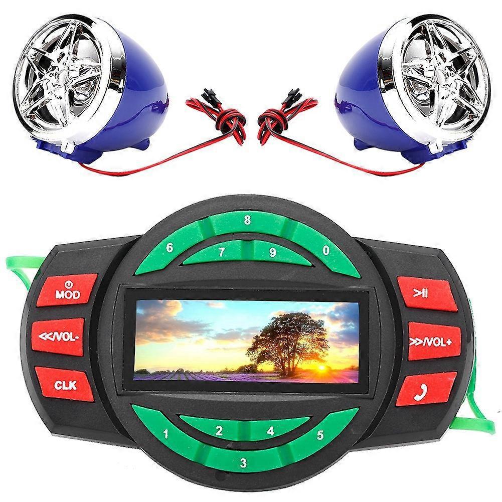 Wasserdichter Lcd-motorrad-mp3-player Mit Bluetooth, Fm-radio, Lautsprecher Und Handy-ladefunktion