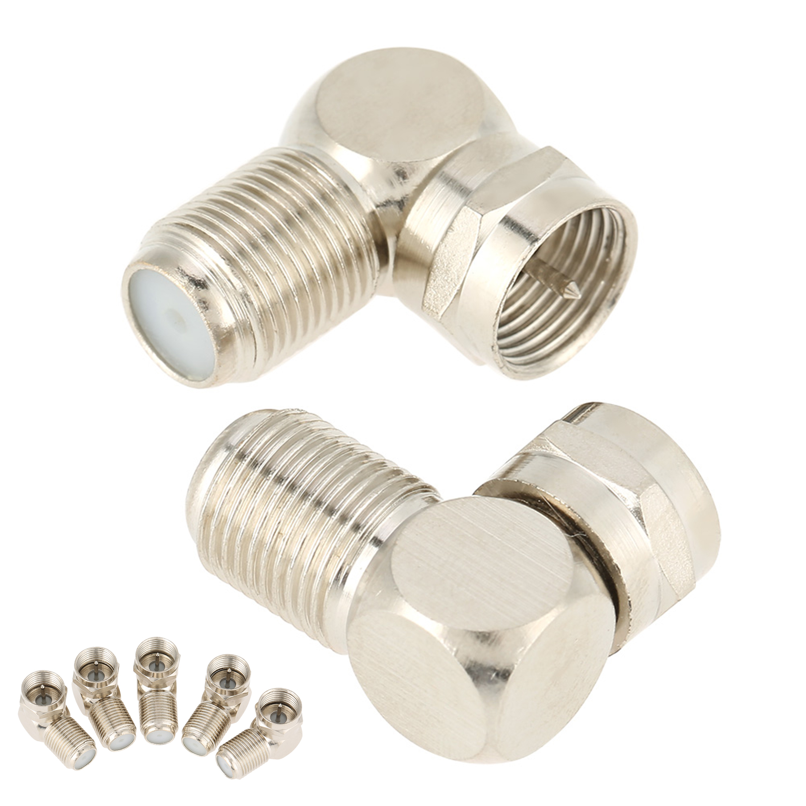 5-teiliges Set Tv-antennenstecker Auf F-buchse, Rechtwinkliger Kabelverbinder-adapter