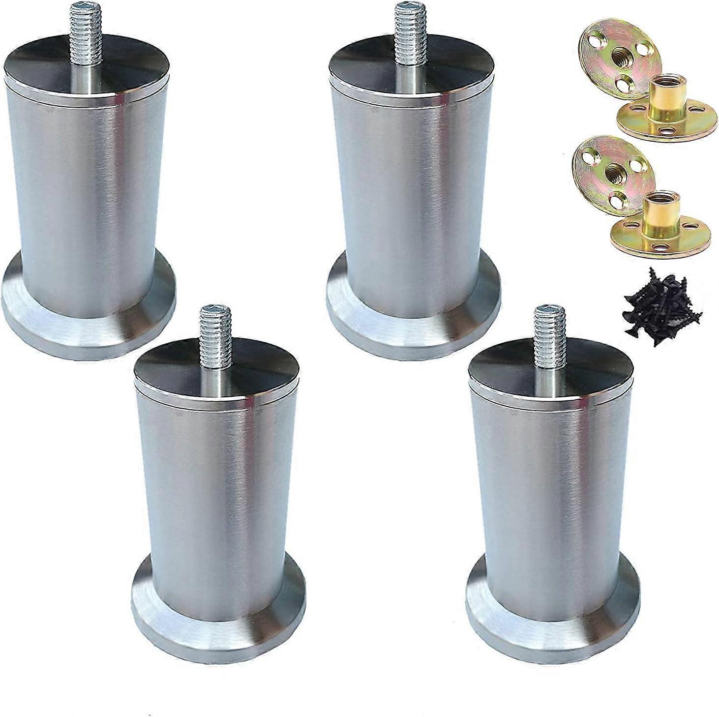 Verstellbare Möbelfüße, 4er-pack, Edelstahl, 10 Cm Hoch, Für Sofas, Schränke, Betten, Tische Usw.