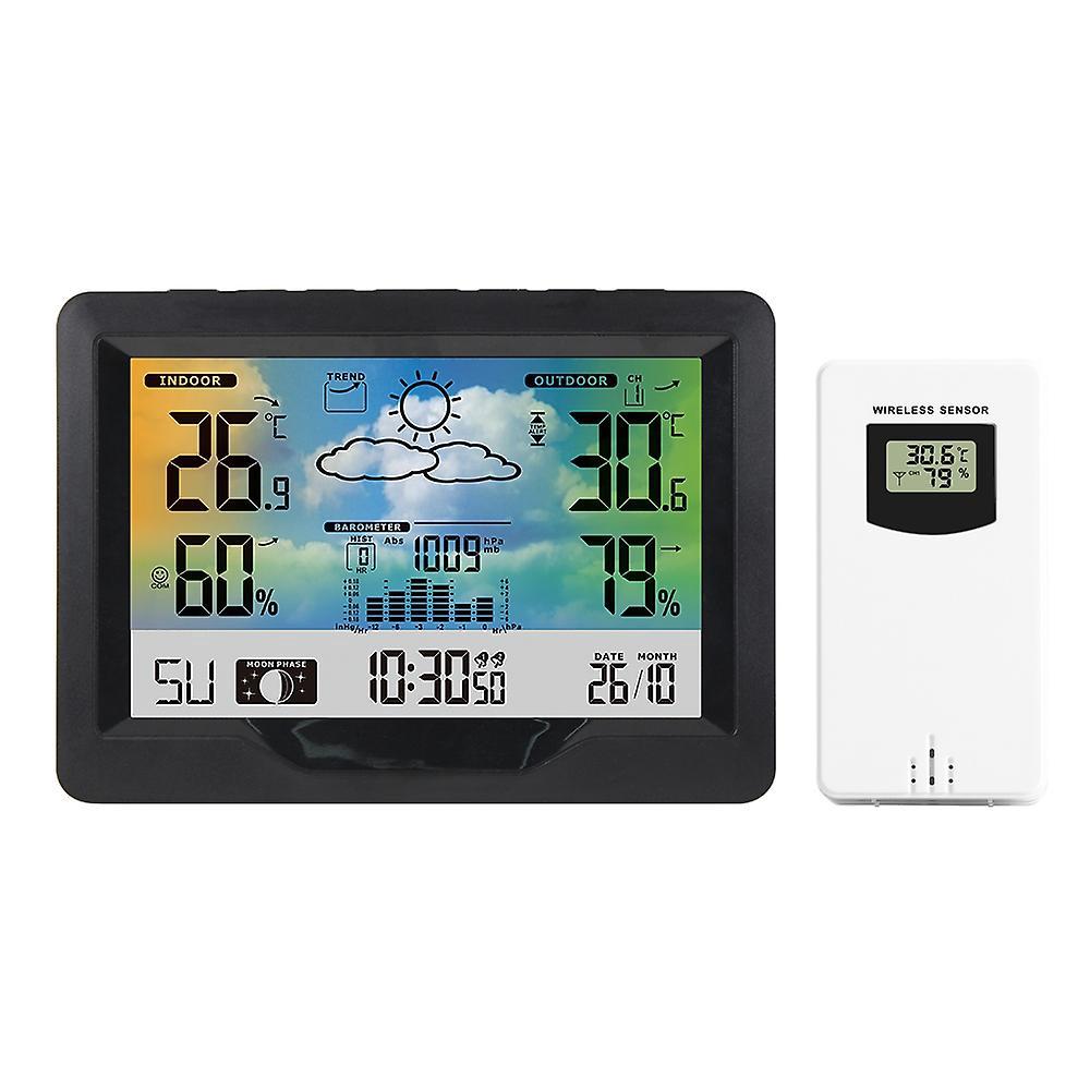 Drahtlose Wetterstation Für Den Innen- Und Außenbereich Mit Farbdisplay Und Außensensor