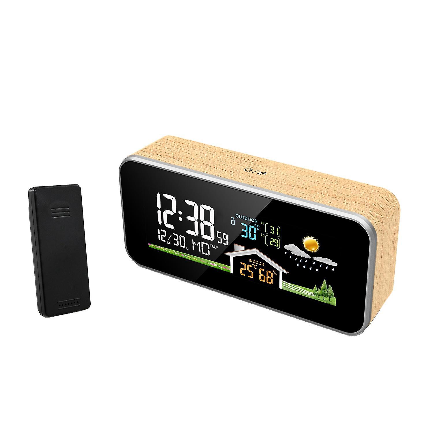 Innen-/außenwetterstation Mit Digitalem Thermometer Und Hygrometer, Einstellbarer Helligkeit, Digitalanzeige Em1005a