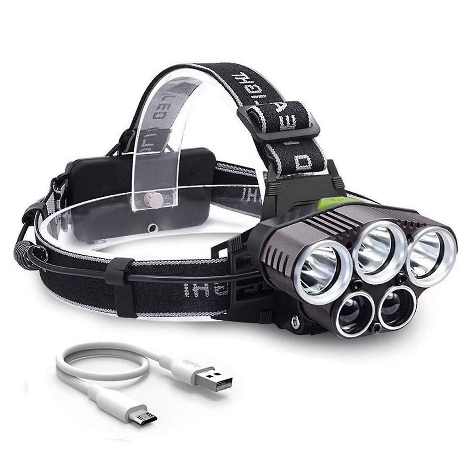 Wiederaufladbare Led-stirnlampe, Verstellbarer Winkel, Licht Zum Radfahren, Angeln, Outdoor-aktivitäten, Stirnlampe
