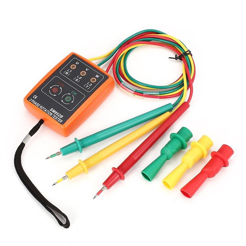 Sm852b Phasenrotationsprüfer – Digitaler Phasensequenzanzeiger Mit Led-detektor Und Summer