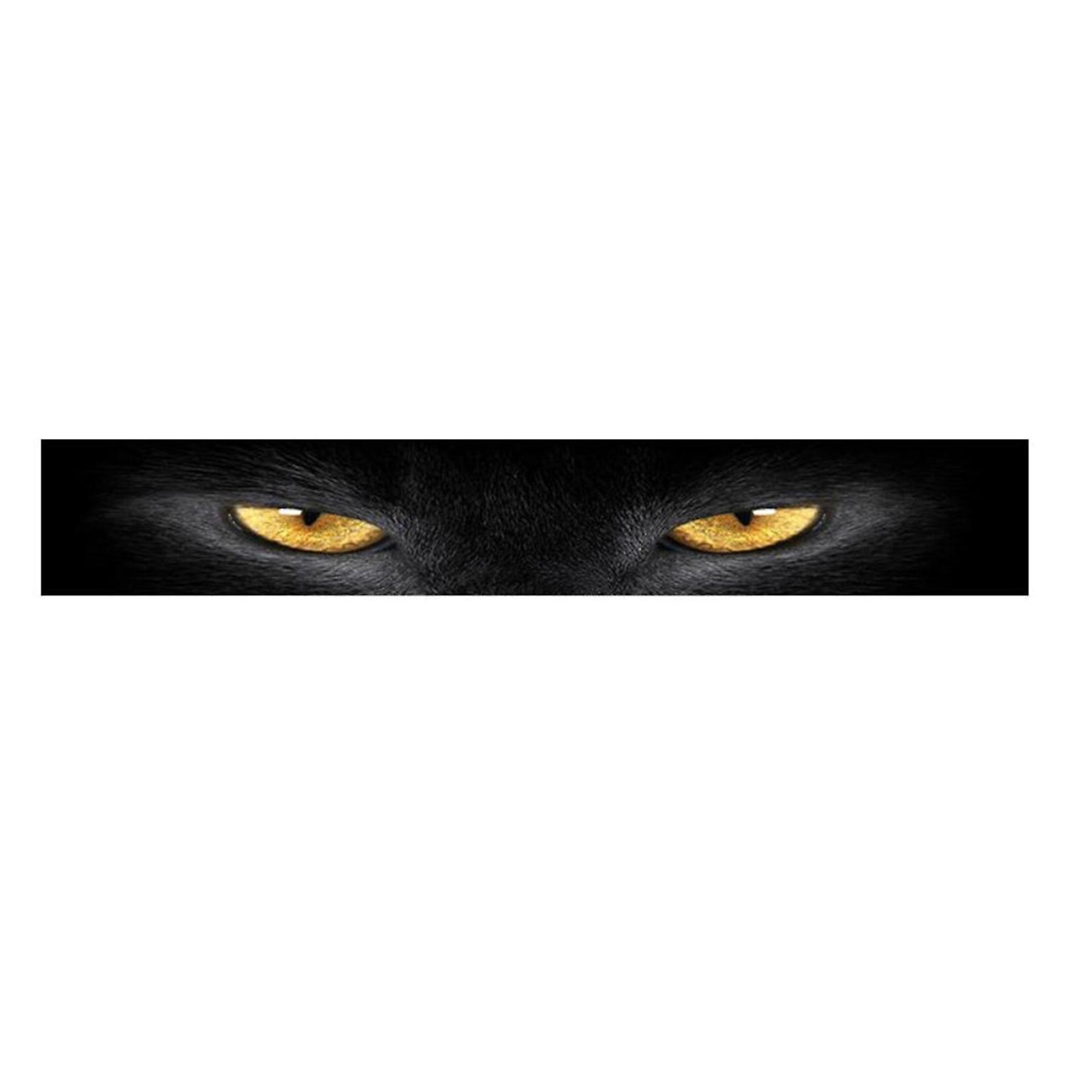 Autoaufkleber Für Die Frontscheibe, 3d-stereoskop-katzenaugen-aufkleber Für Die Hintere Sonnenblende – Gelbe Augen