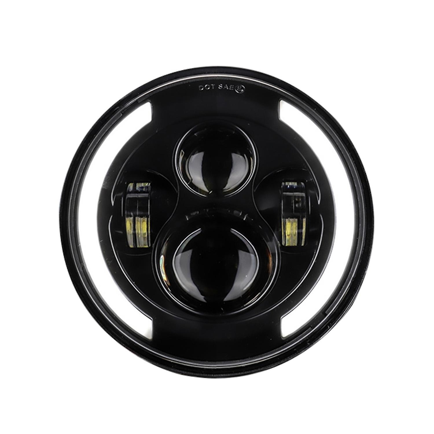 Runder 7-zoll-led-scheinwerfer Für Motorrad/auto, 12 V/24 V, Fahrscheinwerfer, Kompatibel Mit Jeep Wrangler